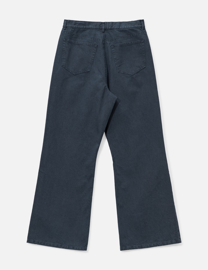 Tonywack Washed Cotton Twill Loose Flared Jeans
