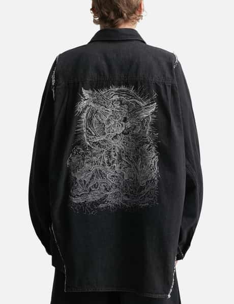 Polyptych Embroidered Denim Shirt view 12