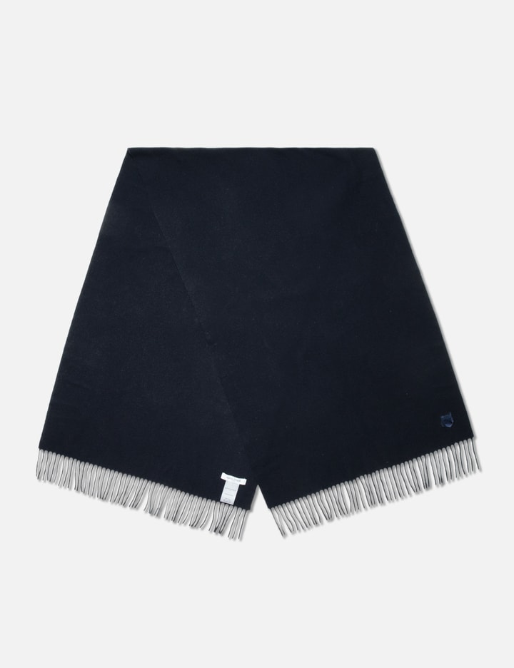 Maison Kitsuné Bold Fox Head Scarf In Blue