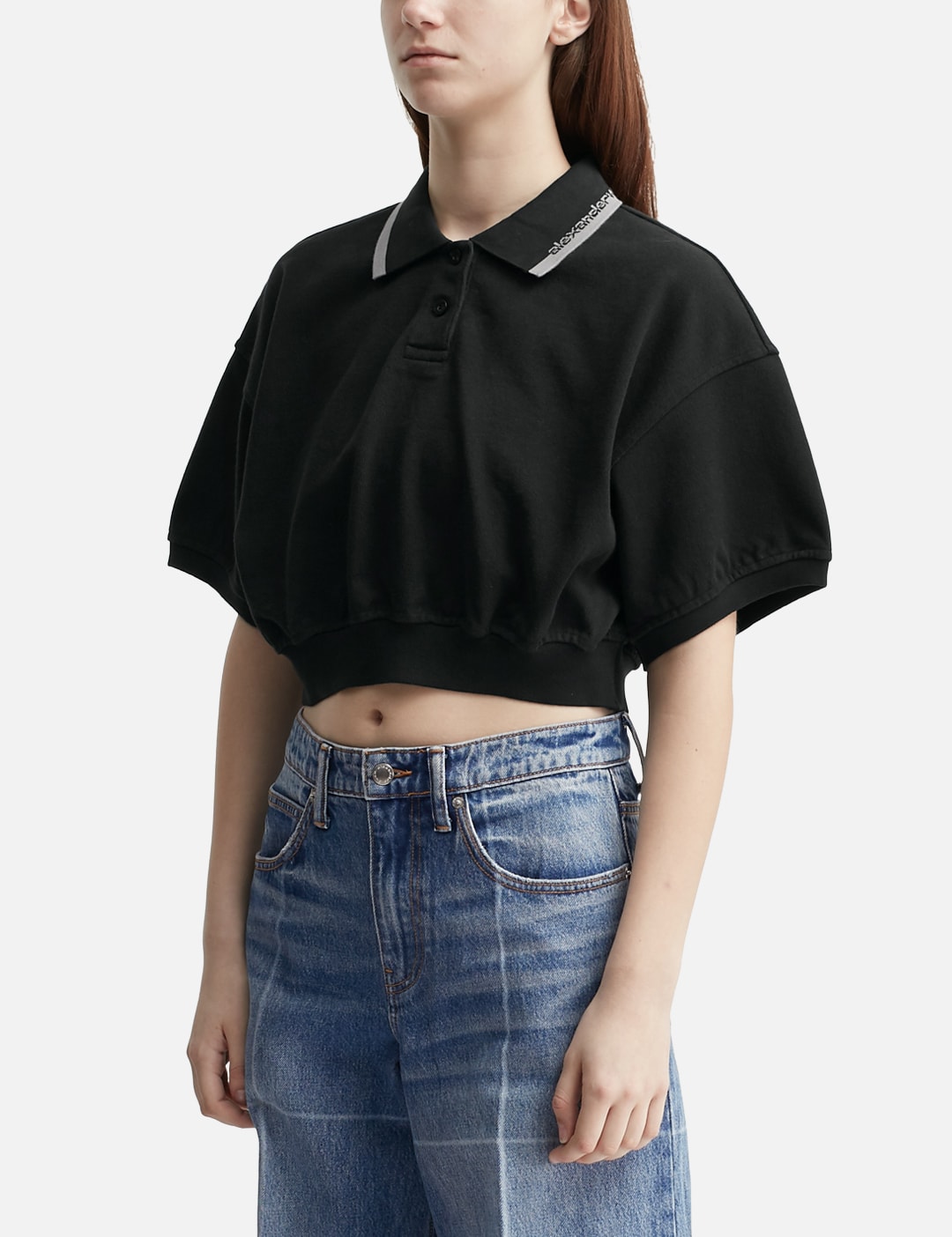 Cropped Cinched Cotton Polo view 8