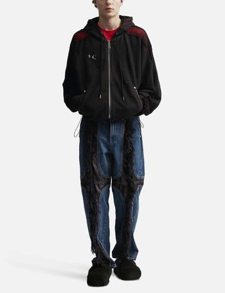 THUG CLUB - モヒカン レザー デニム パンツ | HBX - ハイプビースト  