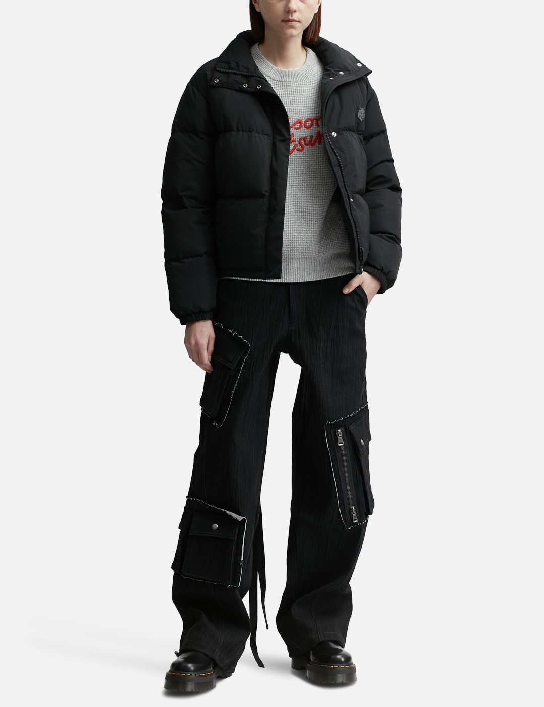 Cropped Down Strap Puffer