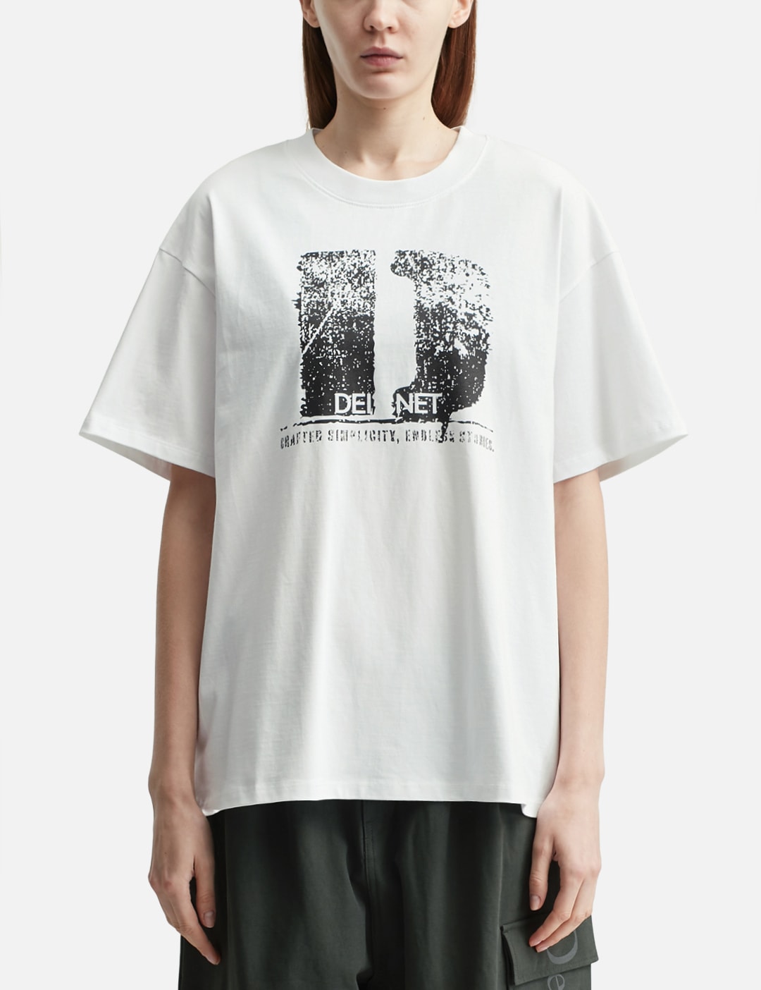 D Accent Crack Logo T-Shirts White view 13
