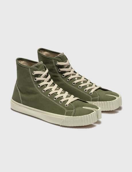 High Top Maison Margiela Green Sneakers Maison Margiela Tabi High