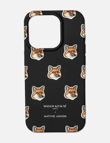 Maison Kitsuné Maison Kitsune x Native Union All Over Fox Head iPhone 15 Pro Case