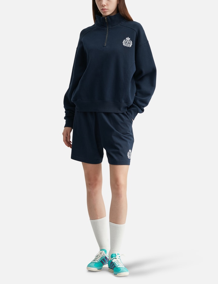Sporty & Rich NY Crest Embroidered Quarter Zip
