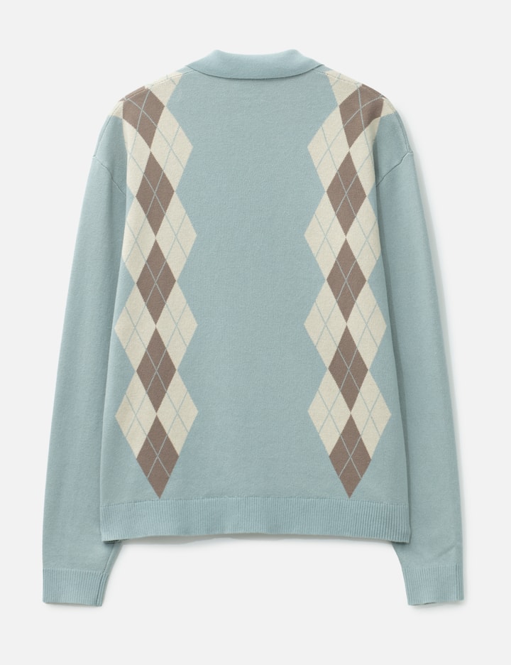 Wright Knitted Long Sleeve Polo Sweater Placeholder Image