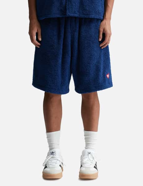 サイズL HUMAN MADE PILE SHORTS NAVY