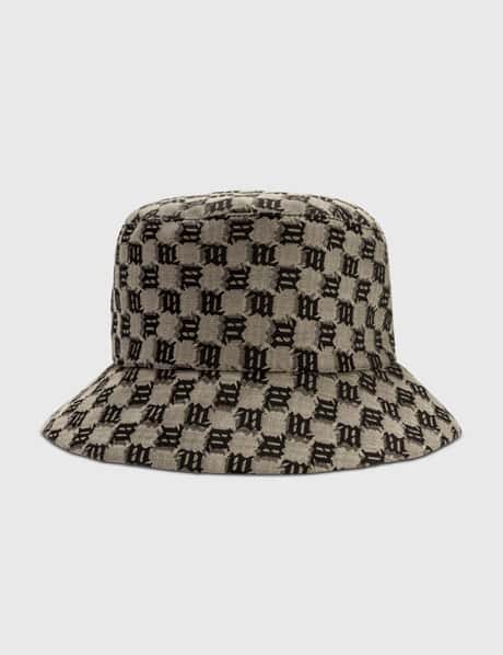 Misbhv Monogram Jacquard Canvas Bucket Hat