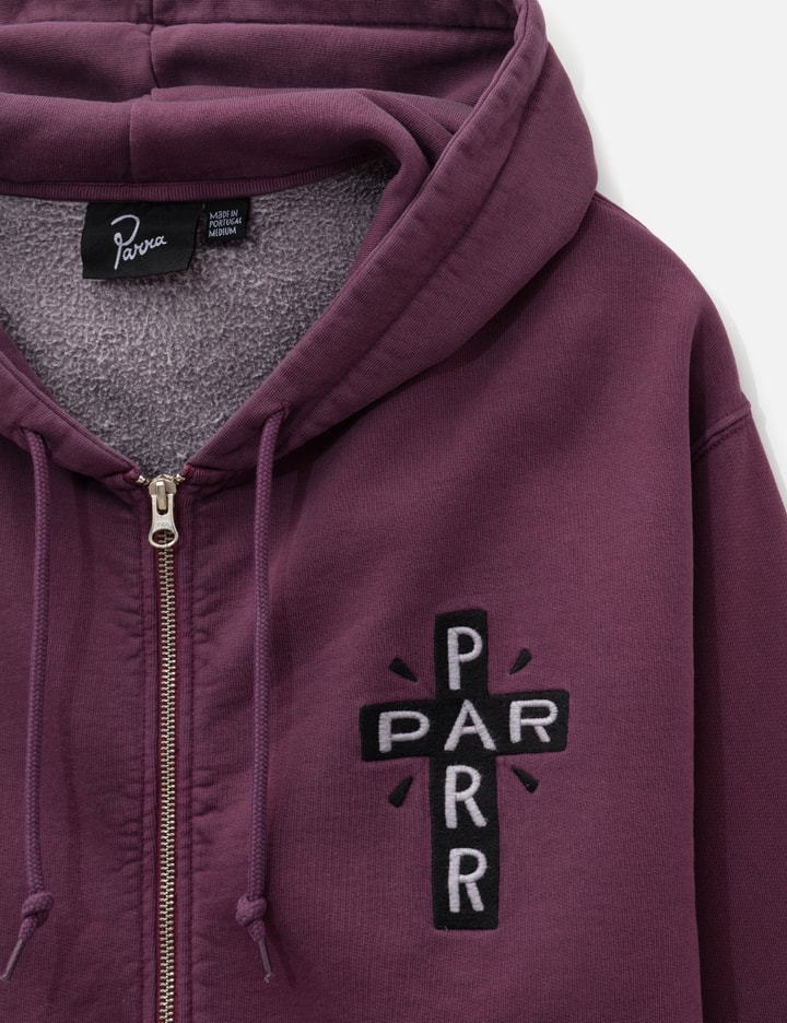 By Parra A Cross To Bear Zip Hooded Sweatshirt