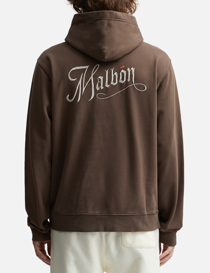 Shop Malbon Golf Cheshire Hoodie In Brown