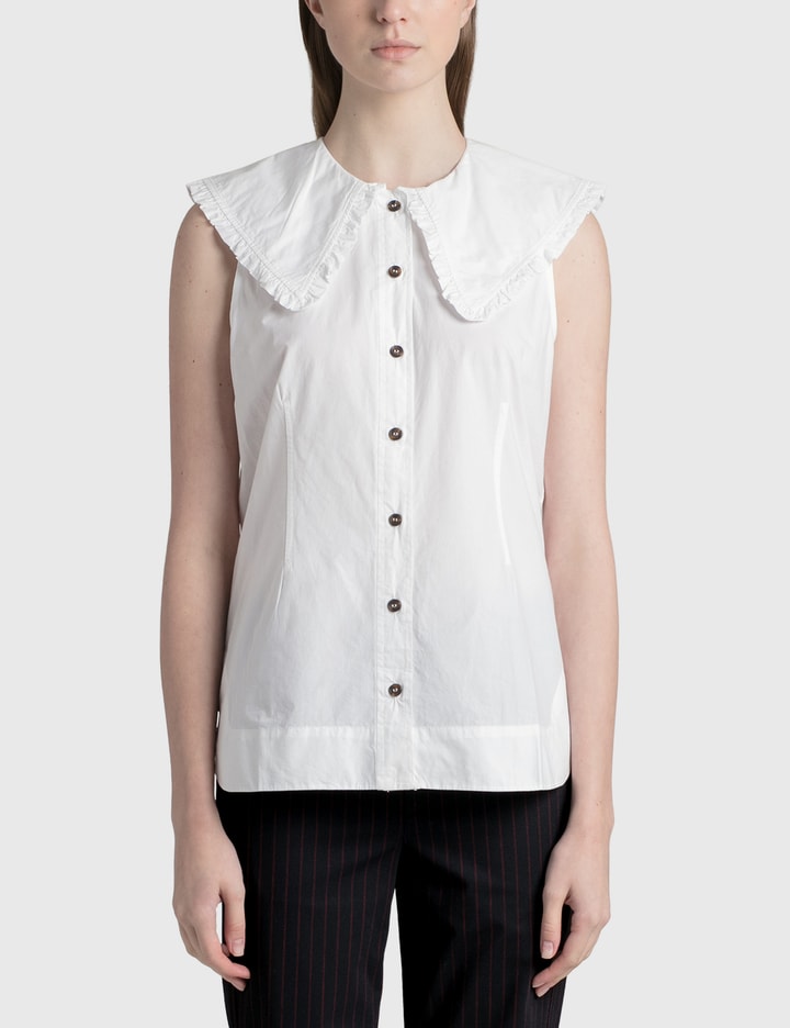 Sleeveless Poplin Shirt Placeholder Image