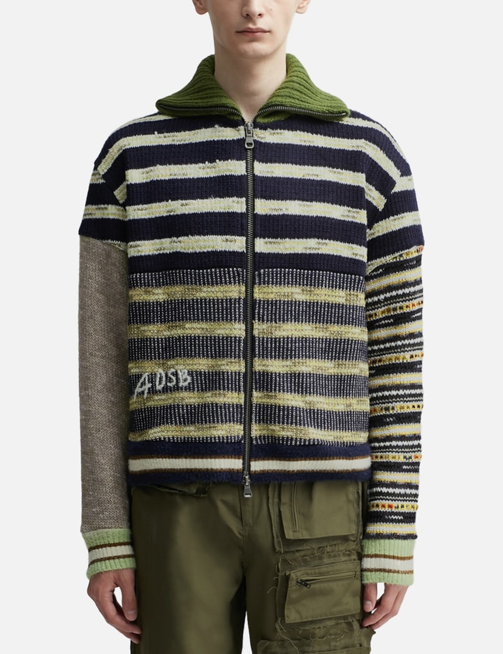 BLIFDEN PATCHWORK ZIP-UP CARDIGAN Placeholder Image