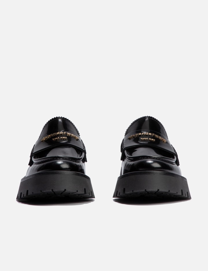 Alexander Wang Carter Logo Leather Loafer In Black