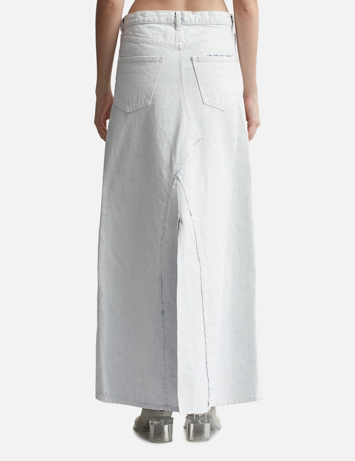 Shop Maison Margiela Denim Skirt In White
