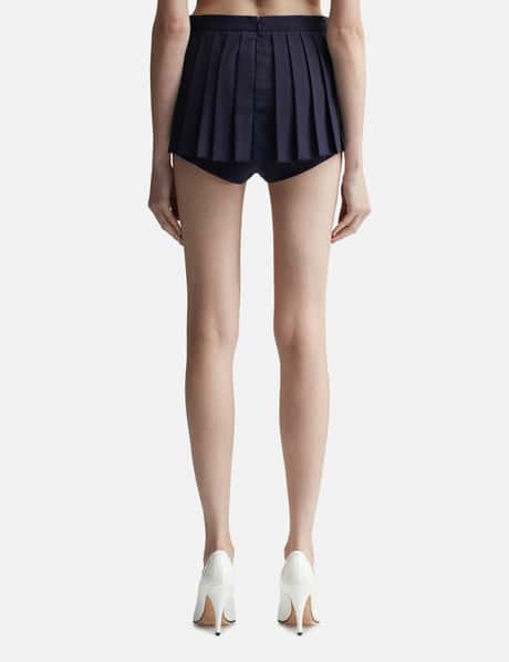 NAVY SIDE SLIT OPEN MICRO SKORTS view 9