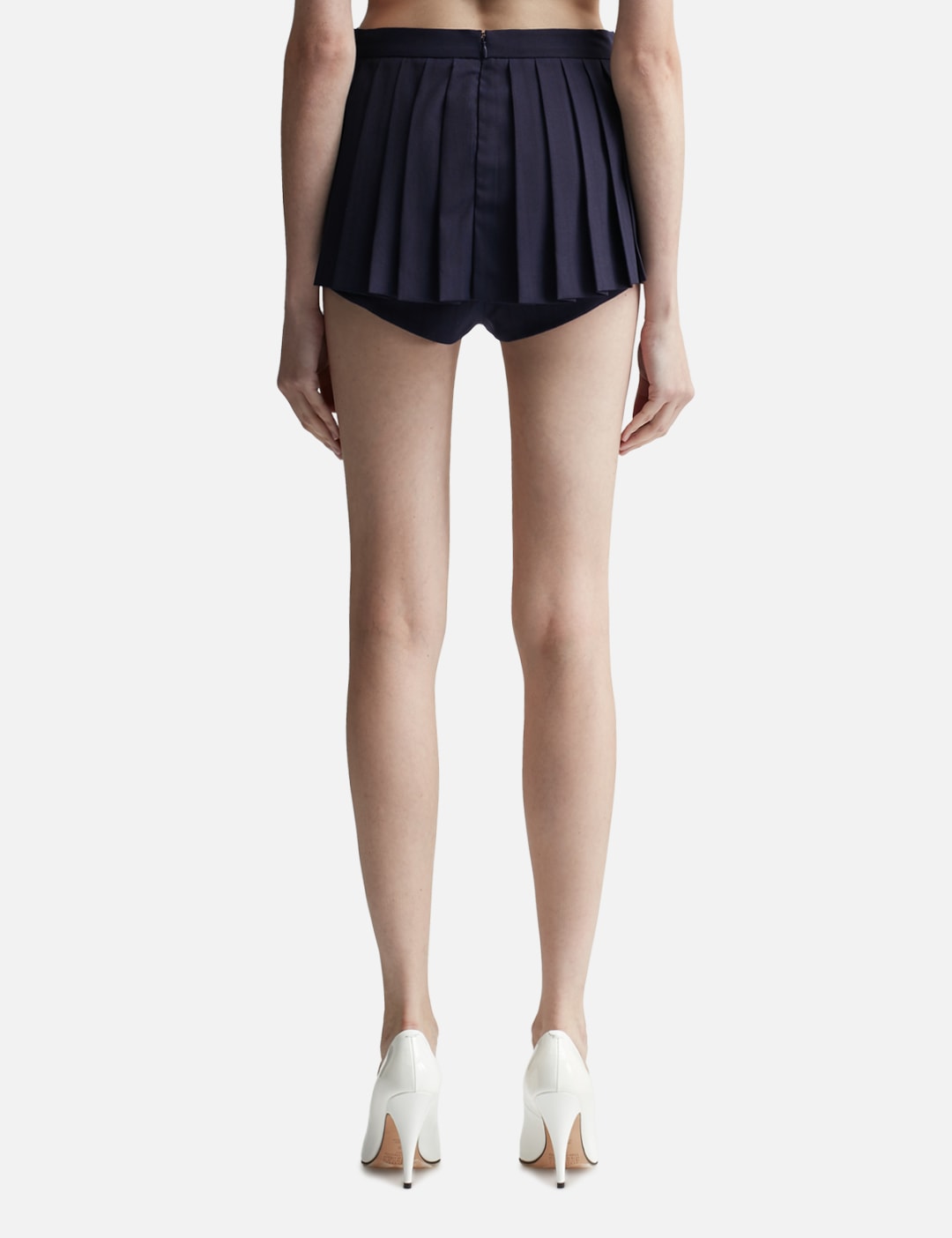 NAVY SIDE SLIT OPEN MICRO SKORTS view 15