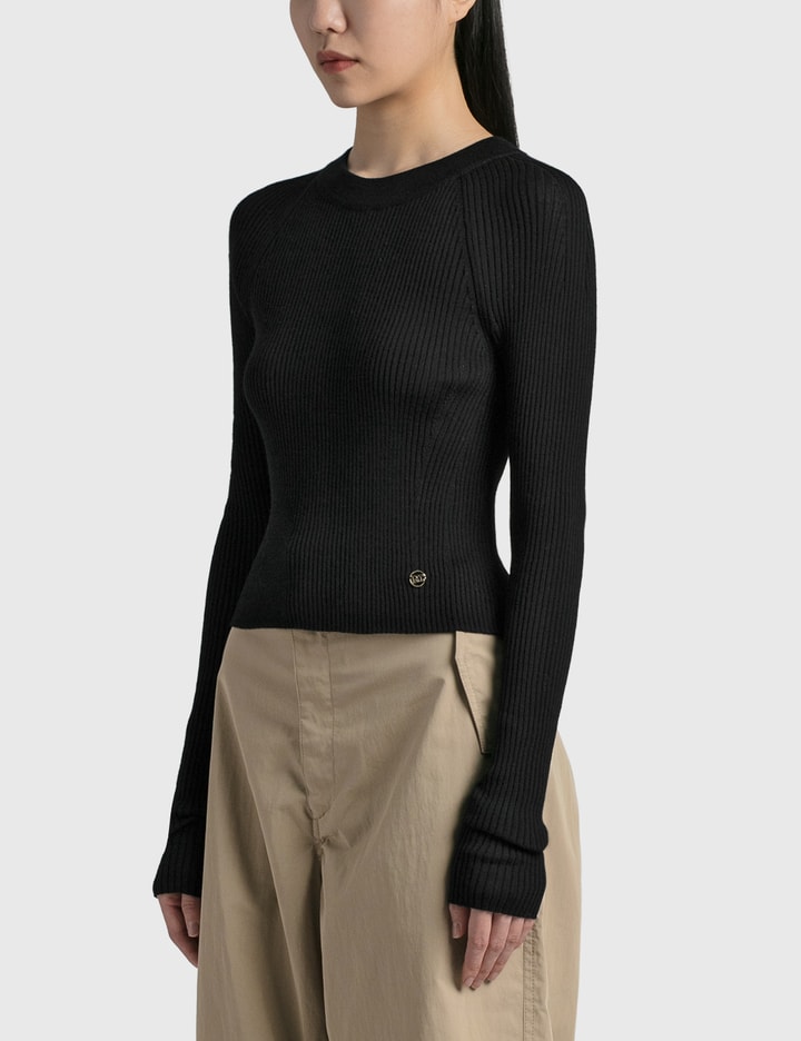 Signature Open Back Detail Cropped Sweater Placeholder Image