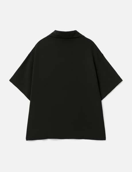 Black Short Sleeve Dancing Woman Silk Shirt view 9