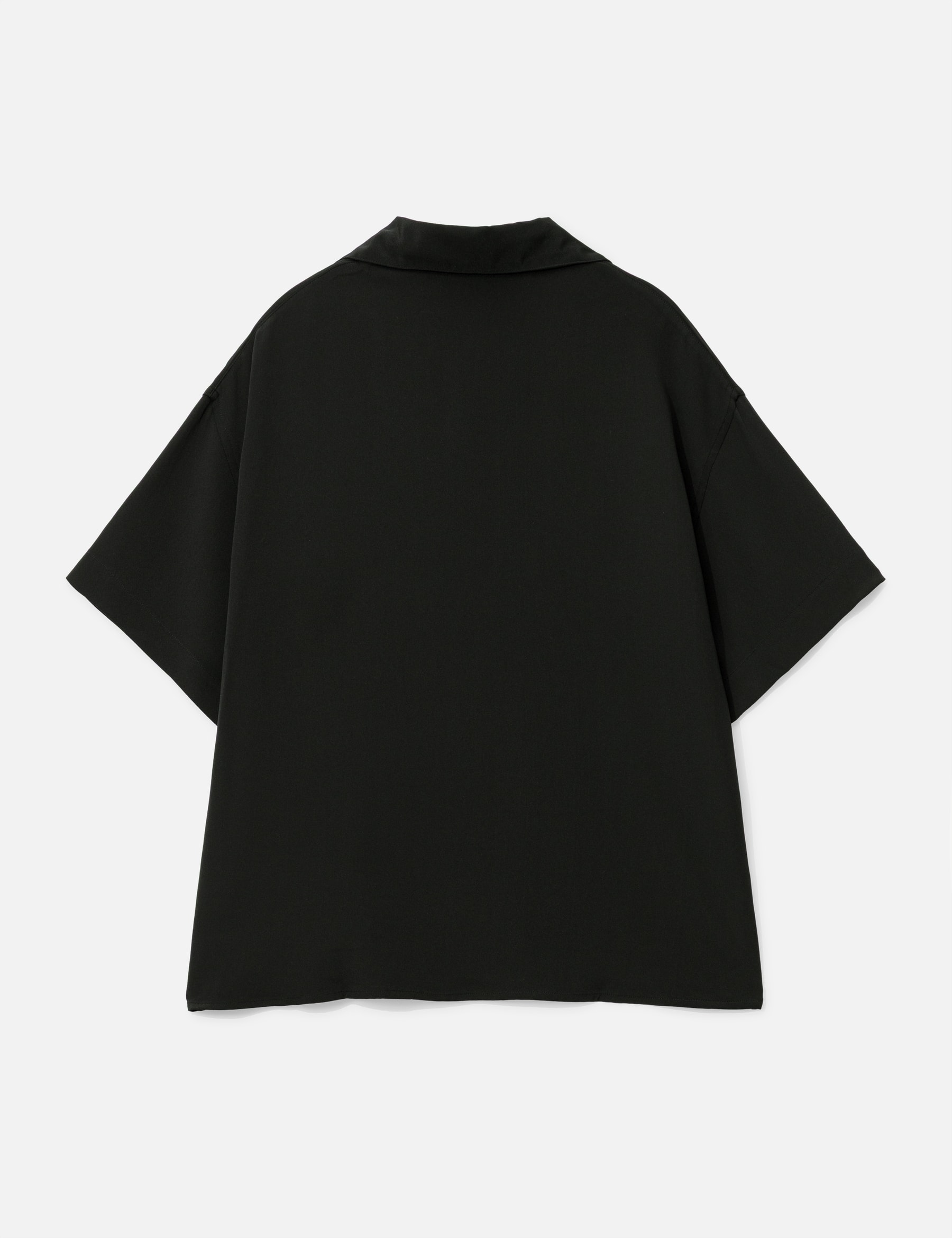 Black Short Sleeve Dancing Woman Silk Shirt view 20