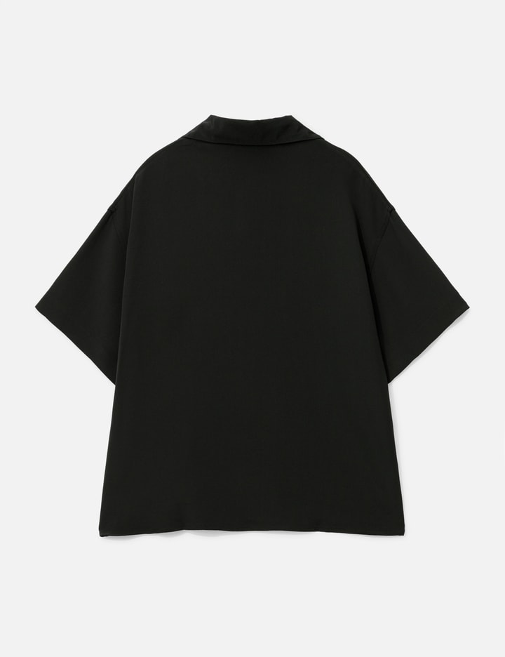 Black Short Sleeve Dancing Woman Silk Shirt Placeholder Image
