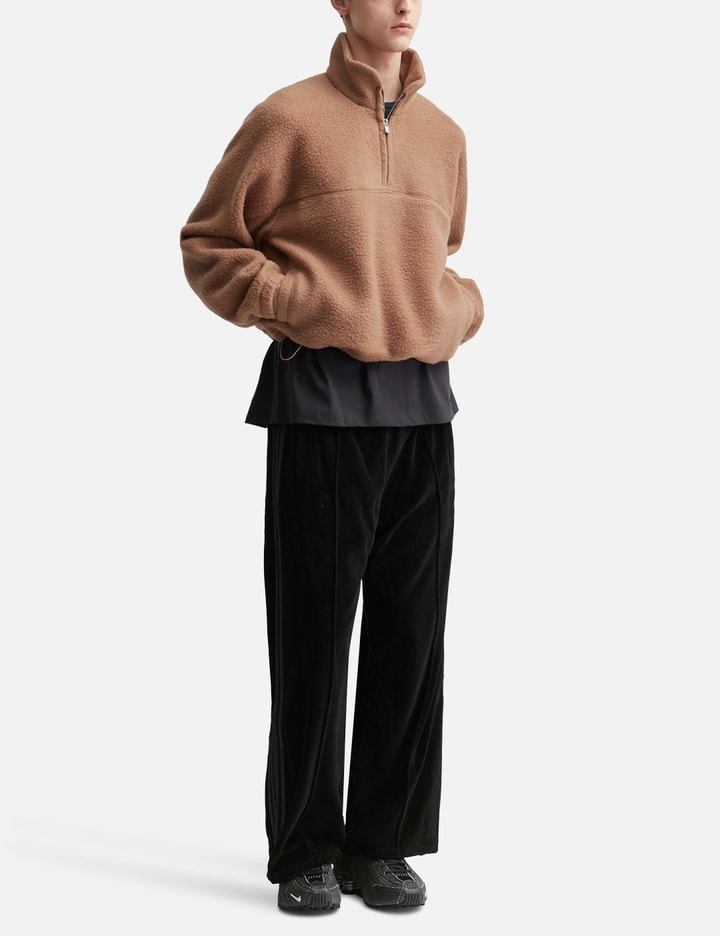MIER Wool-Blend Quarter-Zip Fleece Pullover