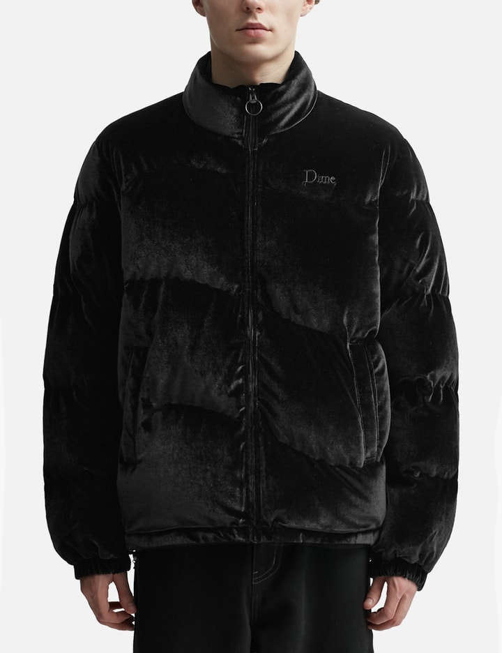 Shop Dime Velvet Quilted Puffer In Black