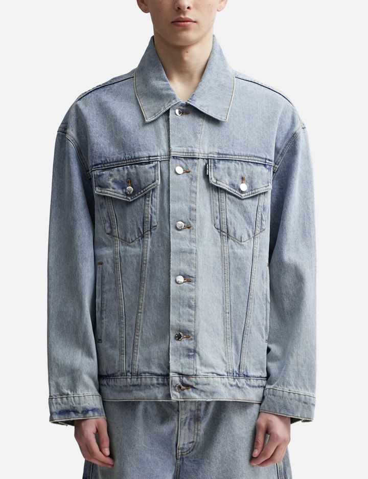 Shop Noon Goons Jailhouse Denim Jacket In Blue