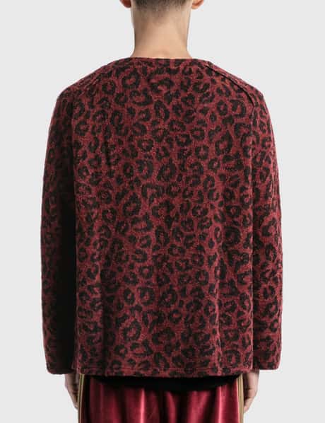 Needles Leopard Knit Jacquard Cardigan HBX