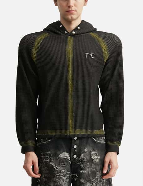 Bulk Shoulder Painted Line Waffle Hoodie view 10