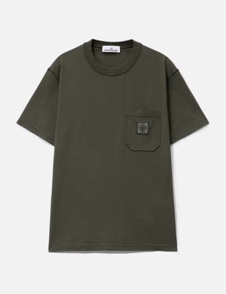 Stone Island 2100219 Organic Cotton jersey 'Fissato' Effect T-shirt