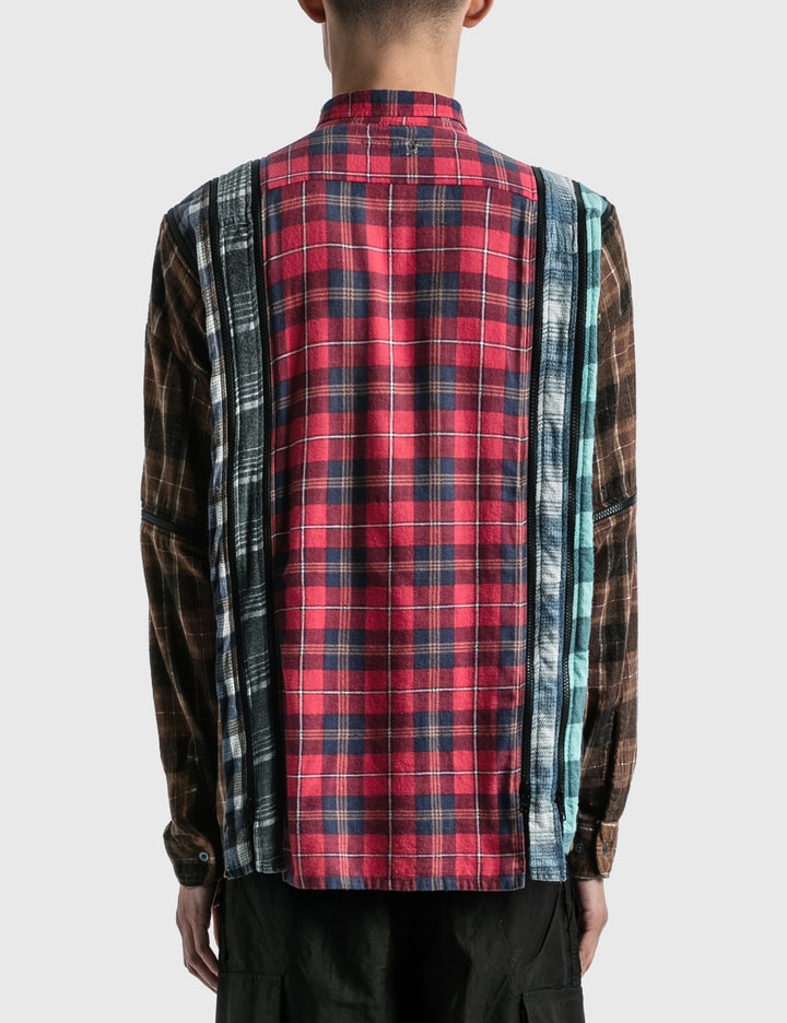 7 Cuts Zipped Wide Flannel Shirt Placeholder Image