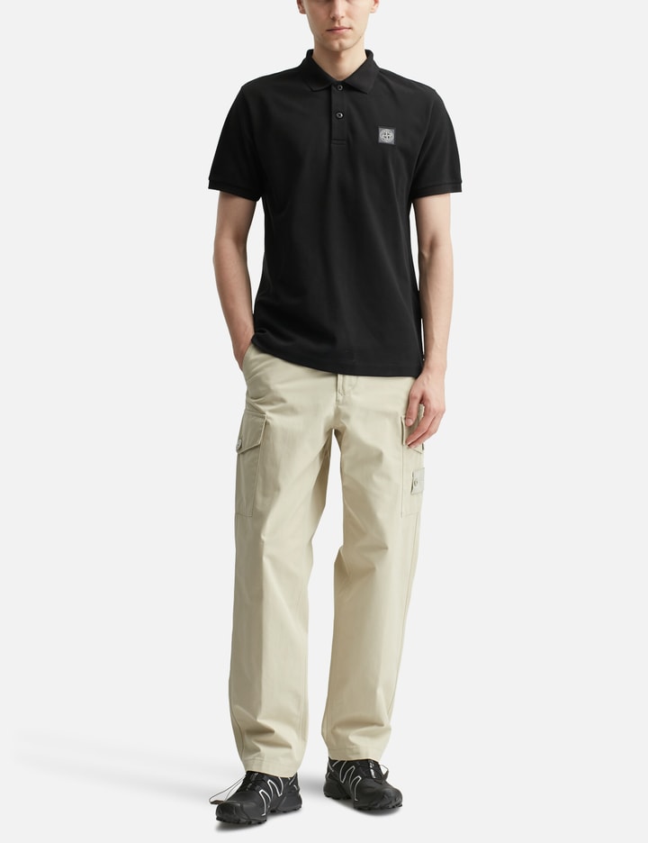 Stone Island Black Piquet Polo Shirt