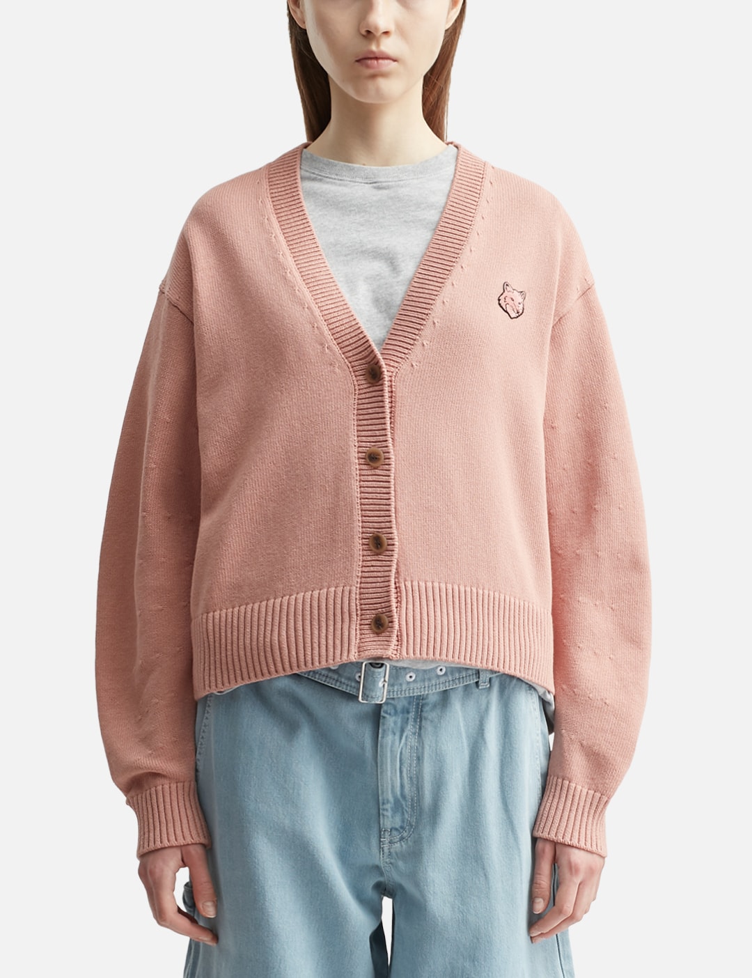 Bold Fox Head Patch Comfort Cardigan view 13