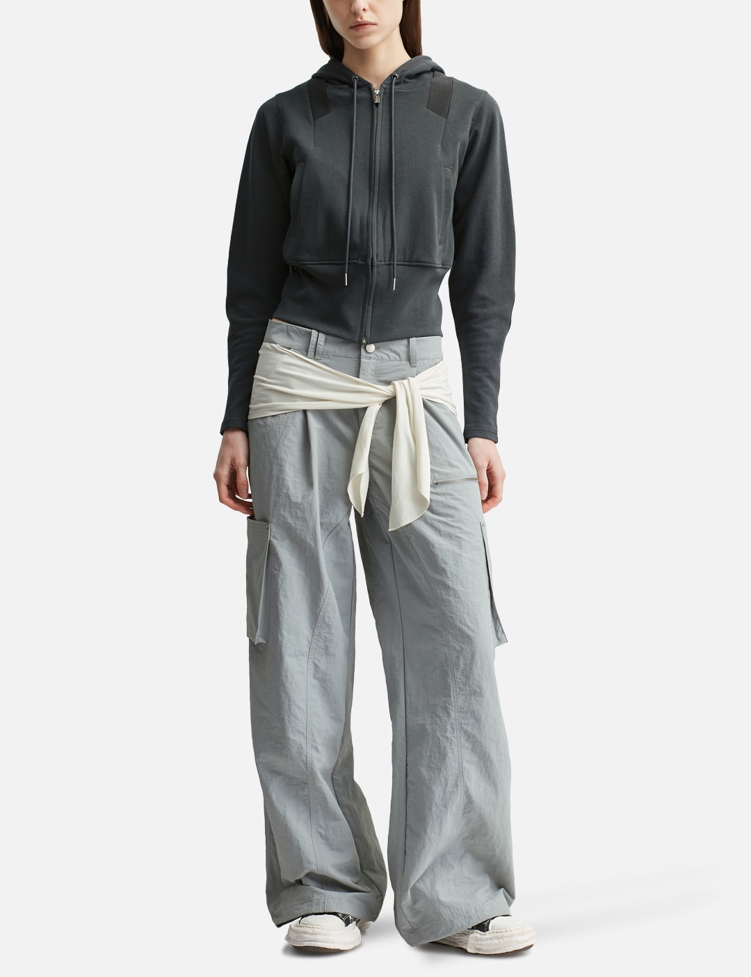 Mixed Layered Tie Jogger Pants view 15