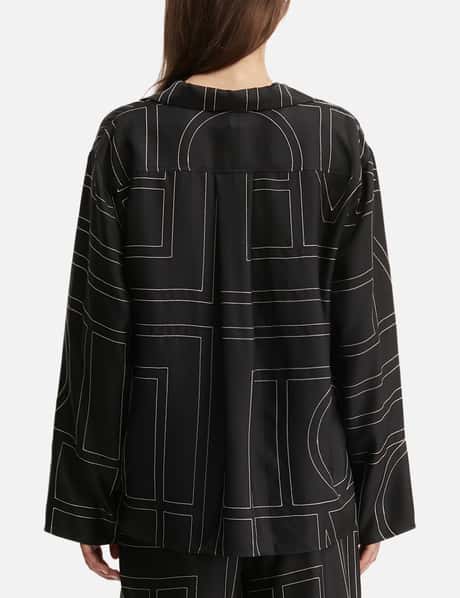 Monogram Silk PJ Top view 12