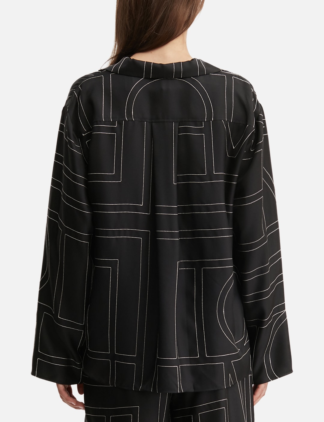 Monogram Silk PJ Top view 13