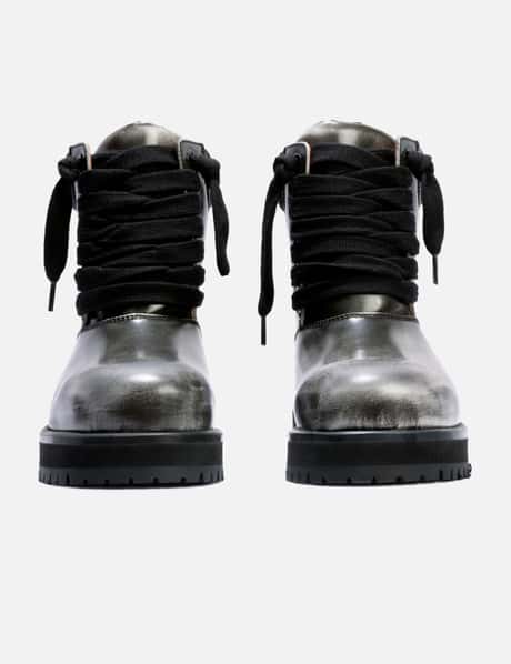 PDF Strada G Brushed Boots - 牛革ダメージ加工のパッド入りレース 