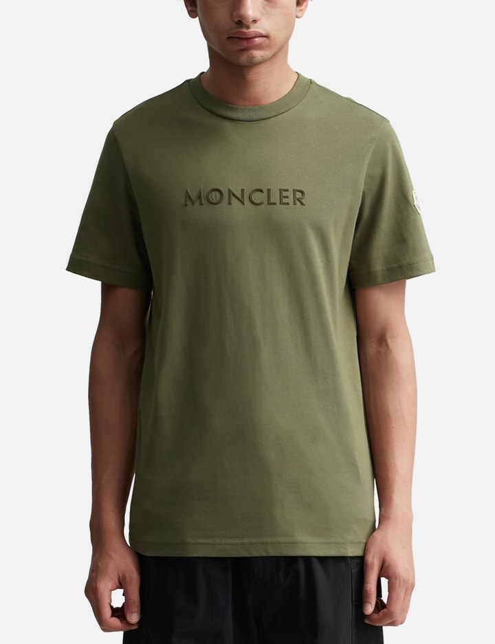 OLIVE GREEN RUBBERIZED LOGO T-SHIRT Placeholder Image