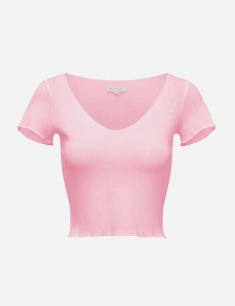 PRIX Workshop Pointelle Capsleeve Top