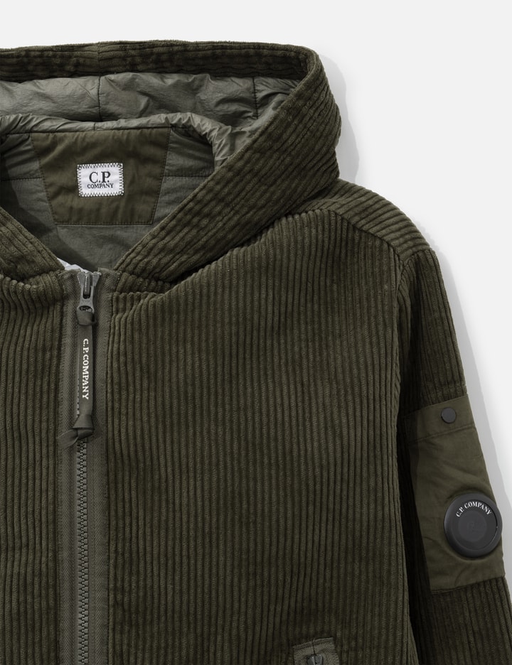 C.P. Company 350 Corduroy Hooded Lens Padded Sweatshirt