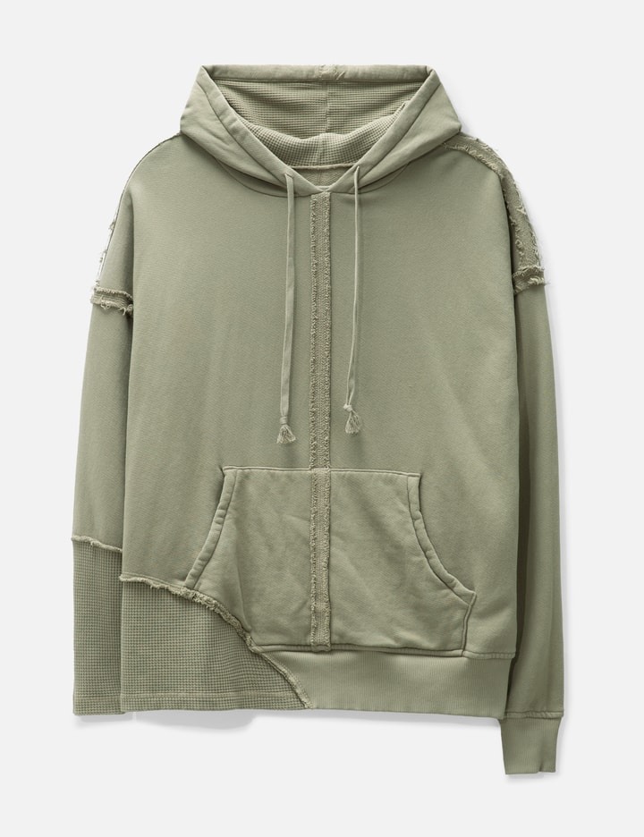 Greg Lauren Army Fragment Hoodie In Beige