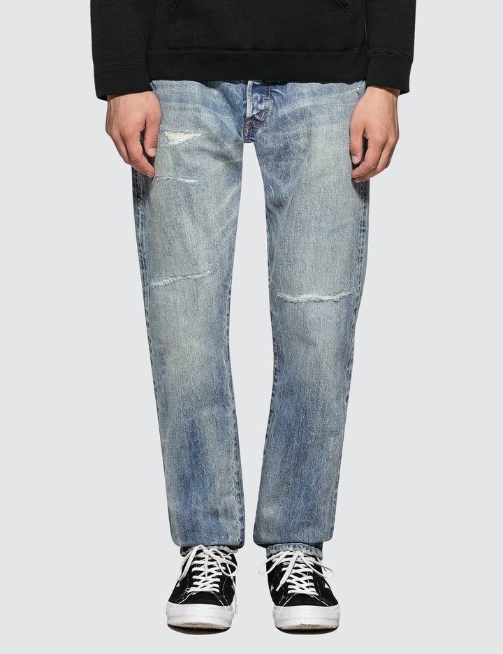 Washed Remake Wide Denim Jeans Placeholder Image