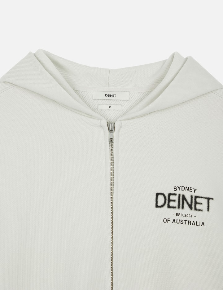 Deinet Lost In Sydney Zip-up Hoodie In White