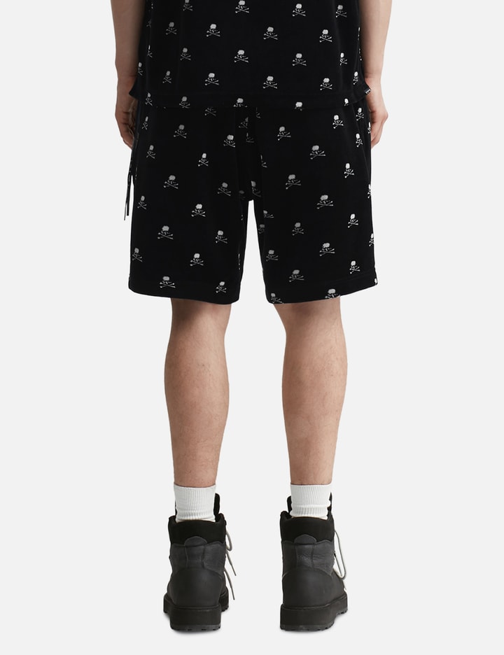 SKULL MONOGRAM VELOUR SHORTS Placeholder Image