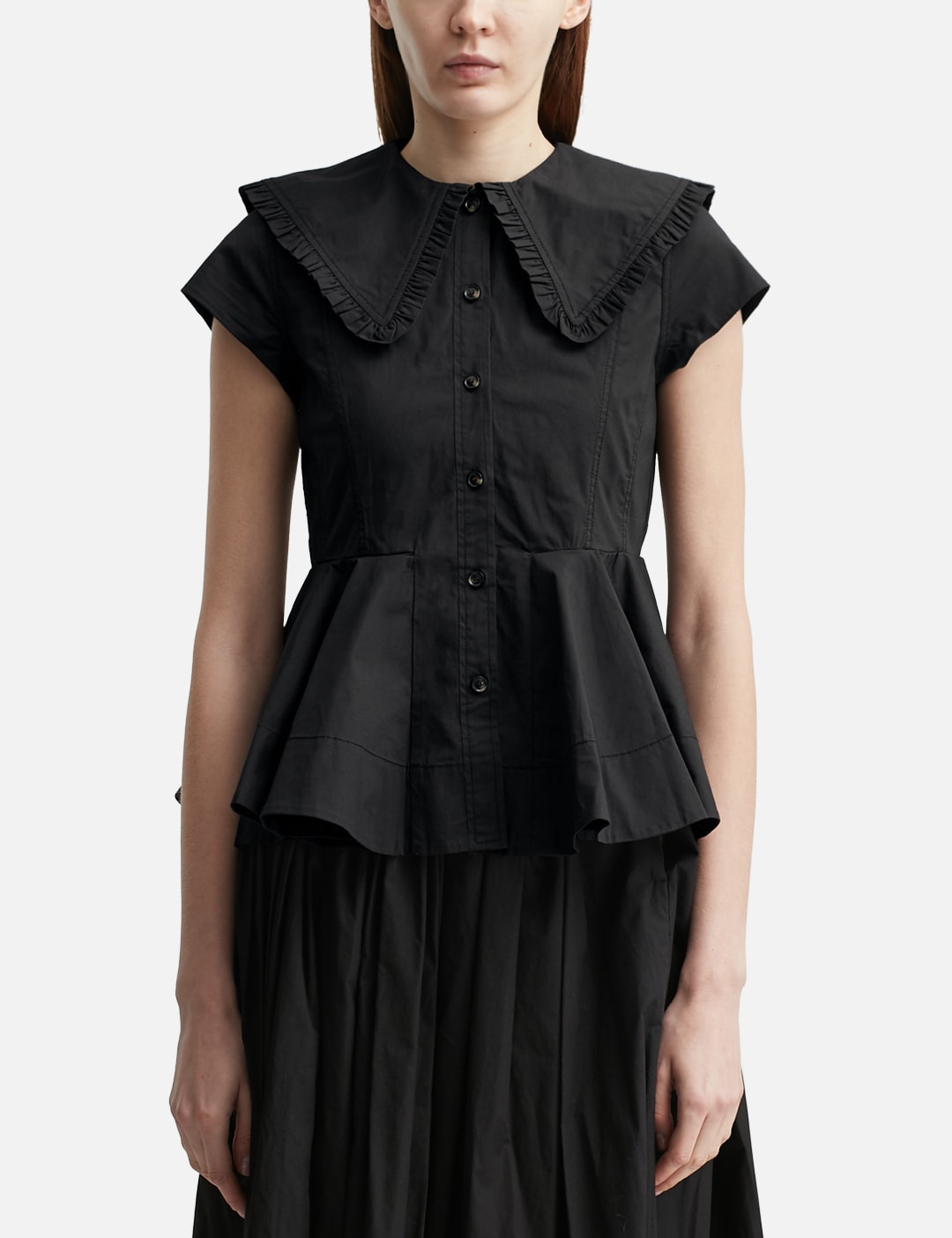 Short Cotton Ruffle Shirt view 13