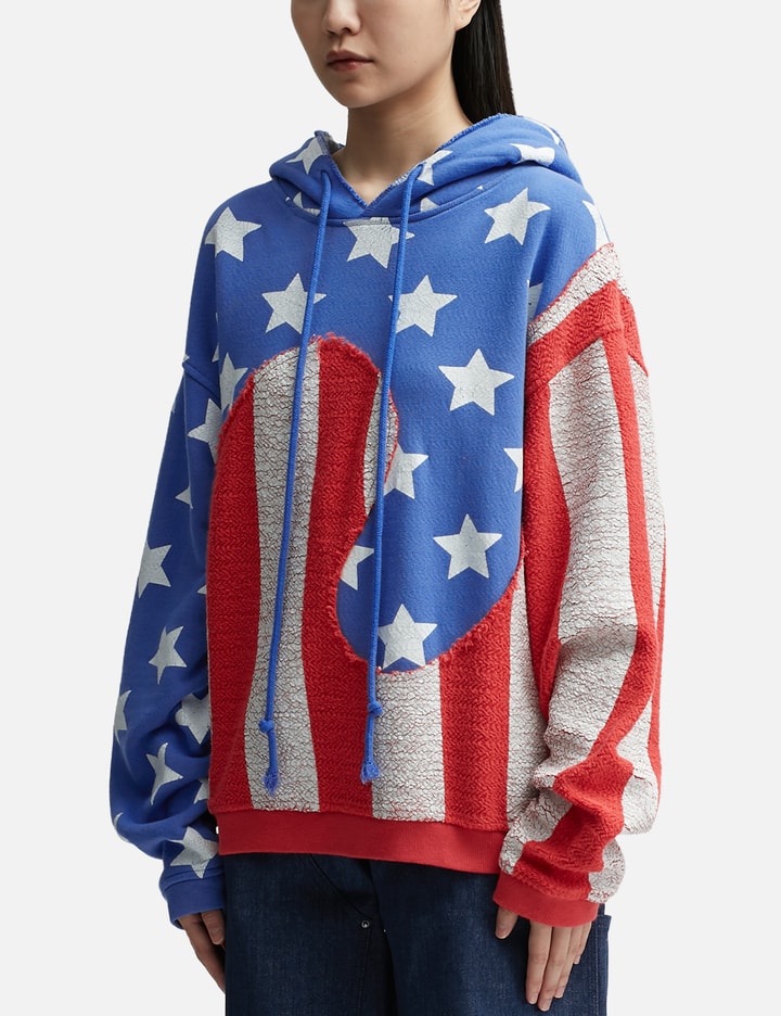 Unisex Stars and Stripes Swirl Hoodie Knit Placeholder Image