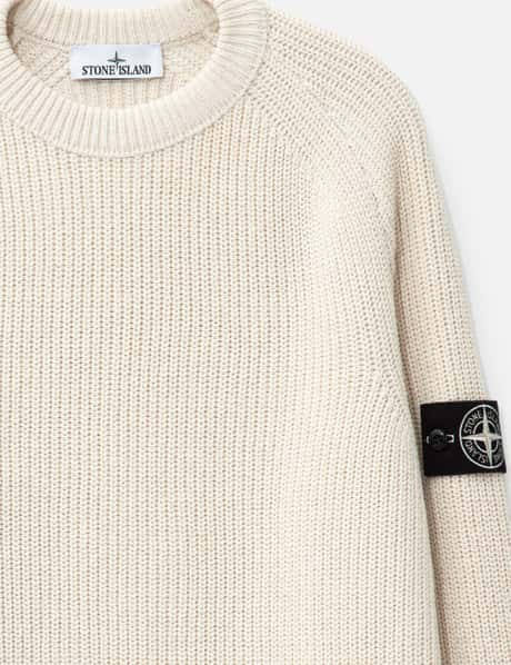 Stone Island Fisherman's Rib Cotton Raw Beauty Crewneck Jumper