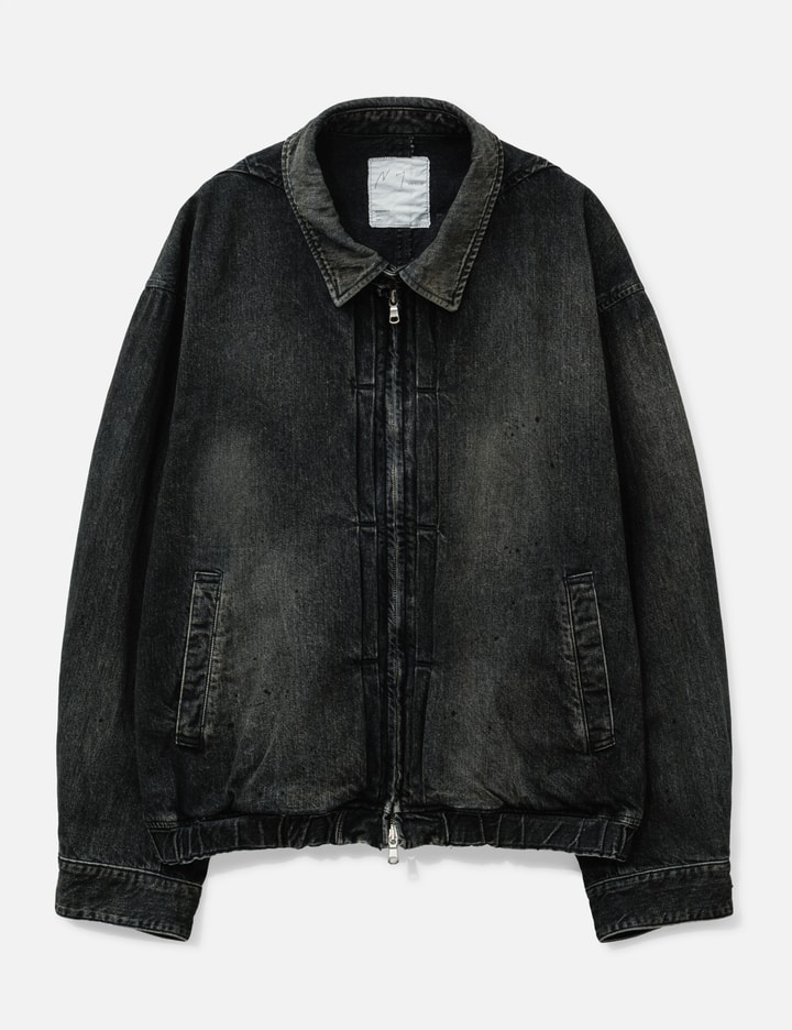 ANCELLM Aging Denim Tuck Jacket