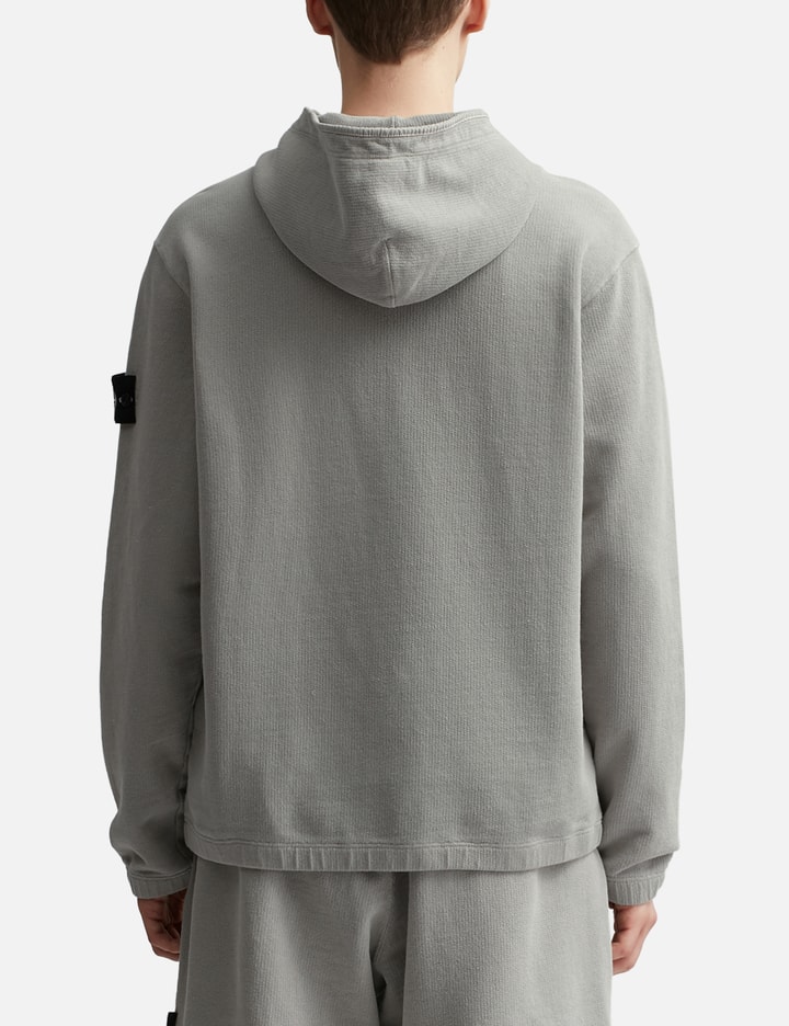 Shop Stone Island 70% Recycled Cotton Fleece Hooded Sweatshirt In Grey